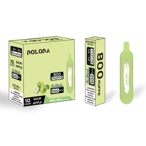 DOLODA Mini bar 800 Puffs 2% Nicotine Rechargeable Disposable E-Cigarettes Vape Wholesale - WINGVAPE - 9