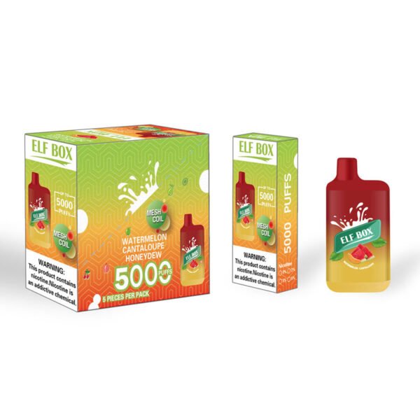 ELF BOX 5000 Puffs 0% 2% 3% 5% Nicotine Disposable Vape Authentic E Cigarette Pen Wholesale - WINGVAPE - 10
