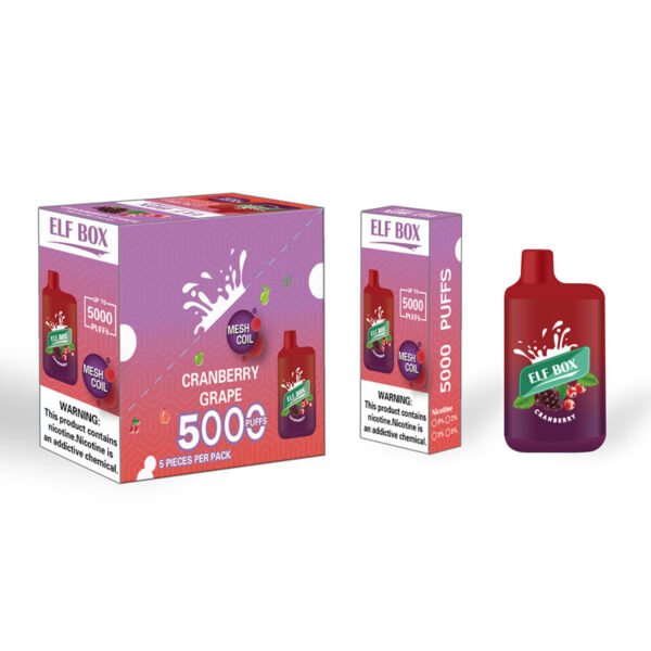 ELF BOX 5000 Puffs 0% 2% 3% 5% Nicotine Disposable Vape Authentic E Cigarette Pen Wholesale - WINGVAPE - 14
