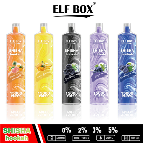 ELF BOX LS15000 Puff Shisha Ναργιλέ 0% 2% 5% Nicotine Rechargeable Vape μιας χρήσης Χονδρική - WINGVAPE - 4