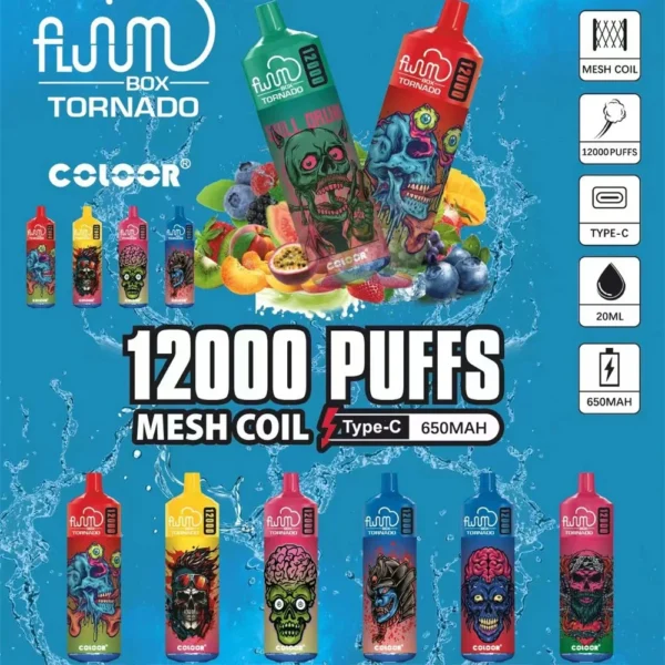 FLUUM BOX 12000 Puffs 0% 2% 3% 5% Nicotine Rechargeable Disposable Vape Pen Pods E-Cigarette Wholesale - WINGVAPE - 1