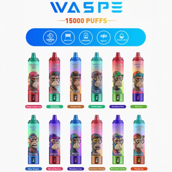 WASPE 15000 PUFFS 0% 2% 3% 5% Nicotine Disposable Vape Wholesale - WINGVAPE - 2