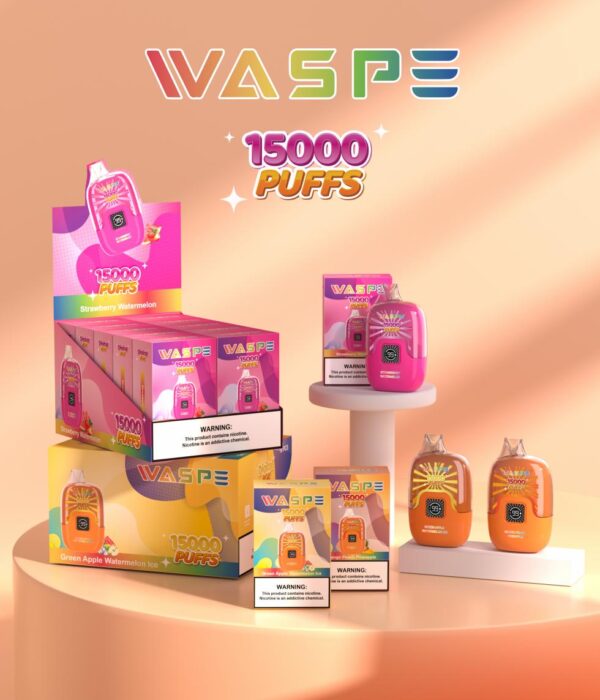 WASPE 15000 PUFFS Digital Box 0% 2% 3% 5% Nicotine Disposable Vape Wholesale - WINGVAPE - 1