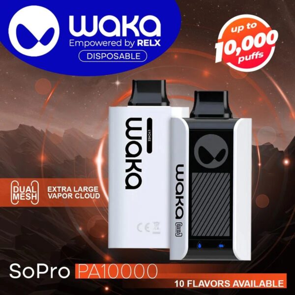 WAKA soPro PA10000 18мг/мл Никотин Одноразовый вейп - 10000 затяжек оптом - WINGVAPE - 1