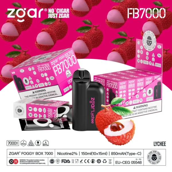 ZGAR FOGGY BOX 7000 Puffs 2% Nicotine Rechargeable Disposable Vape Wholesale - WINGVAPE - 19