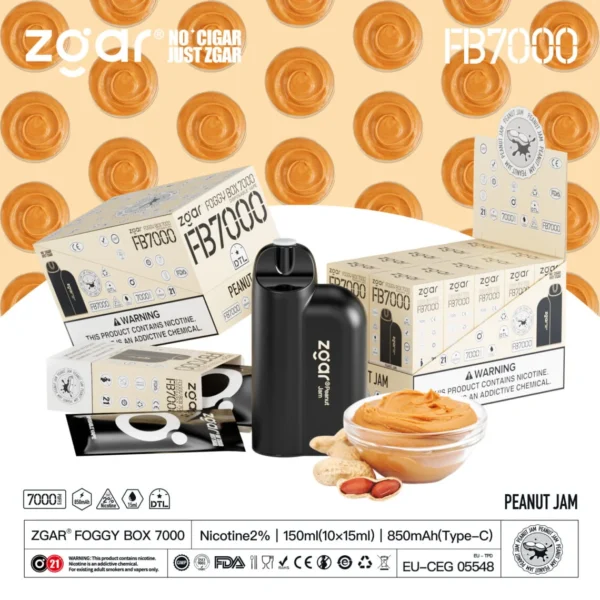 ZGAR FOGGY BOX 7000 Puffs 2% Nicotine Rechargeable Disposable Vape Wholesale - WINGVAPE - 7