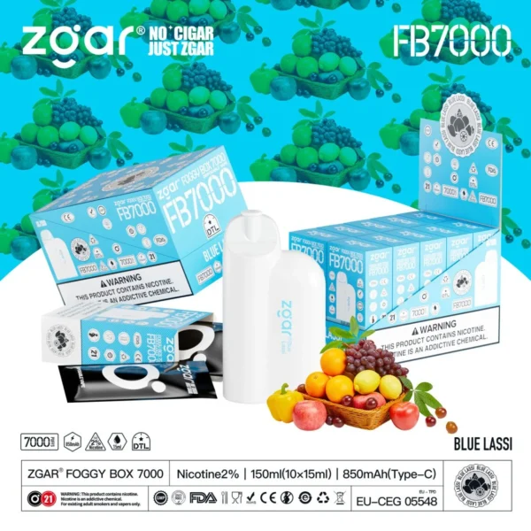 ZGAR FOGGY BOX 7000 Puffs 2% Nicotine Rechargeable Disposable Vape Wholesale - WINGVAPE - 13