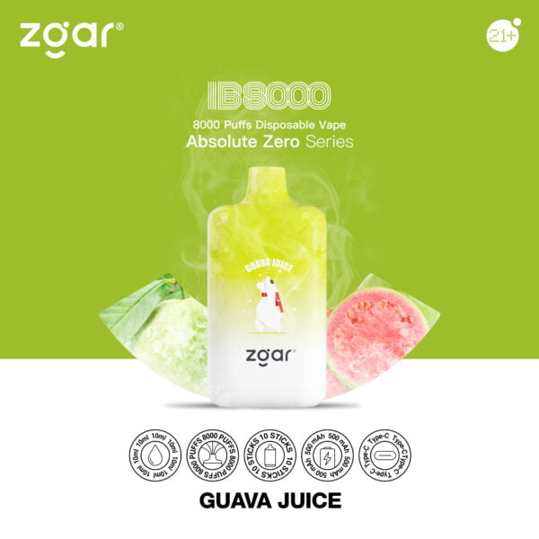 ZGAR ICE BOX 8000 Puffs 2% Никотиновая перезаряжаемая одноразовая вейп оптом - WINGVAPE - 3