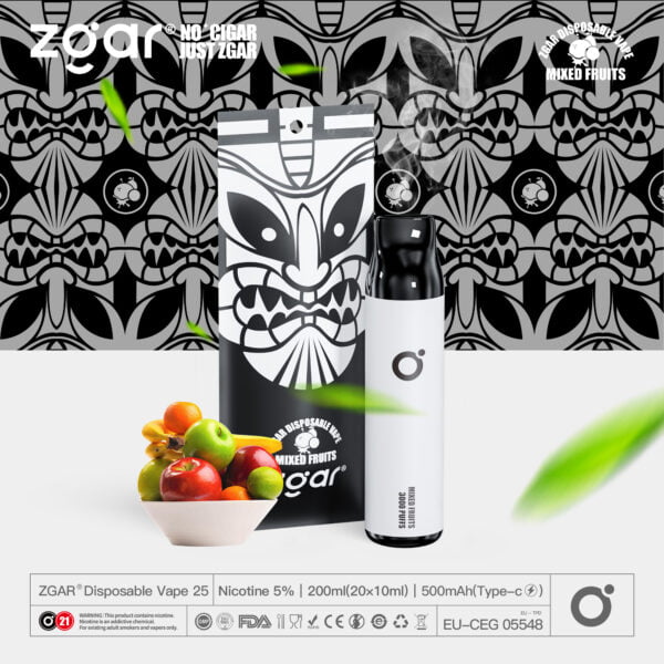 ZGAR ZG25 3000 vpihov 5% Nikotinska kapsula za enkratno uporabo za ponovno polnjenje na debelo - WINGVAPE - 7
