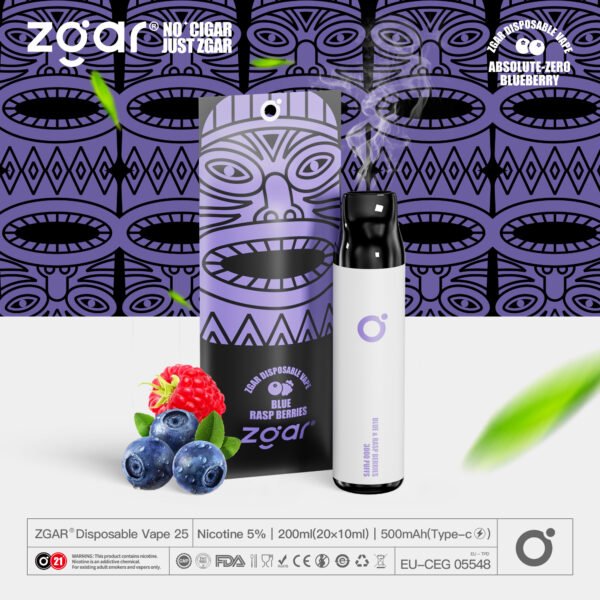 ZGAR ZG25 3000 vpihov 5% Nikotinska kapsula za enkratno uporabo za ponovno polnjenje na debelo - WINGVAPE - 17