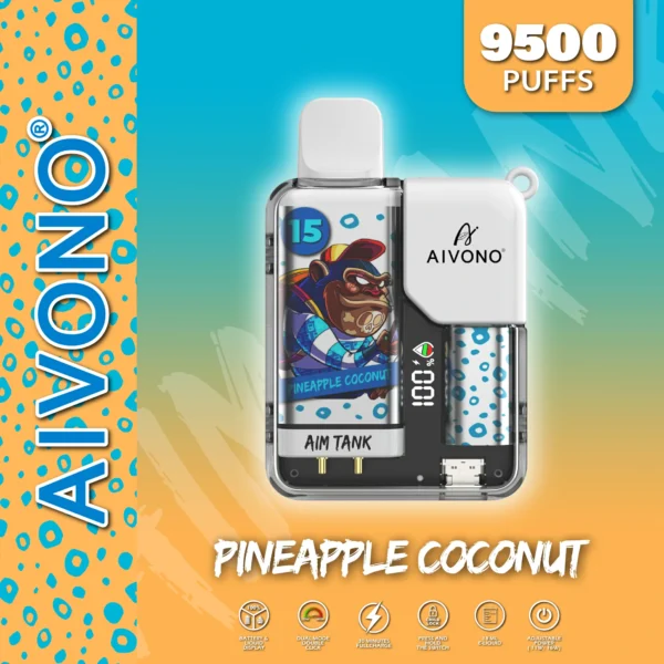 AIVONO AIM TANK 9500 Puffs 0% 2% 3% 5% Low Nicotine Rechargeable Disposable Vapes Pen Bulk Buy Wholesale - WINGVAPE - 9