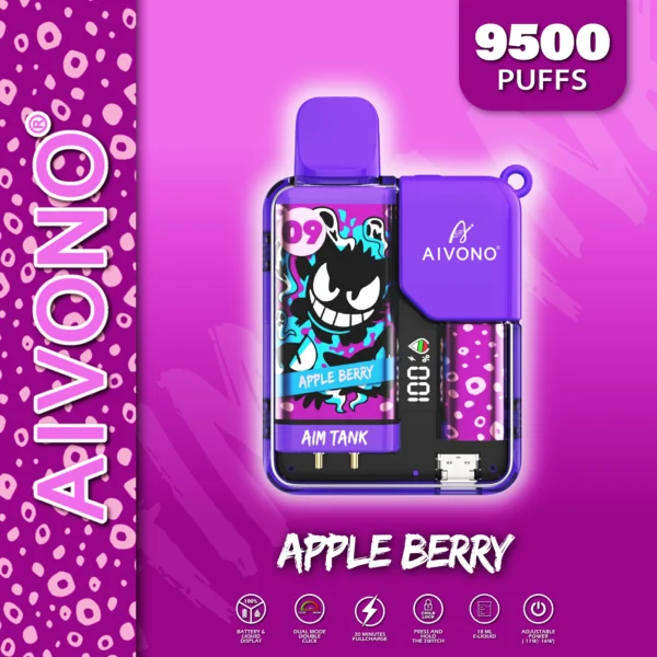 AIVONO AIM TANK 9500 Puffs 0% 2% 3% 5% Low Nicotine Rechargeable Disposable Vapes Pen Bulk Buy Wholesale - WINGVAPE - 12