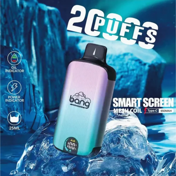Bang Vape 20000 Puffs Dual Mesh 0% 2% 3% 5% Светодиодный дисплей с низким содержанием никотина Перезаряжаемый оптом Купить одноразовую ручку для вейпа оптом - WINGVAPE - 1
