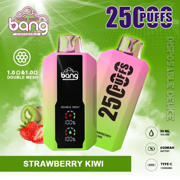 Bang 25000 Puffs 0% 2% 3% 5% ar zemu nikotīna saturu, atkārtoti uzlādējama vienreizēja vapes pildspalva lielapjoma pirkšana vairumtirdzniecība - WINGVAPE - 8