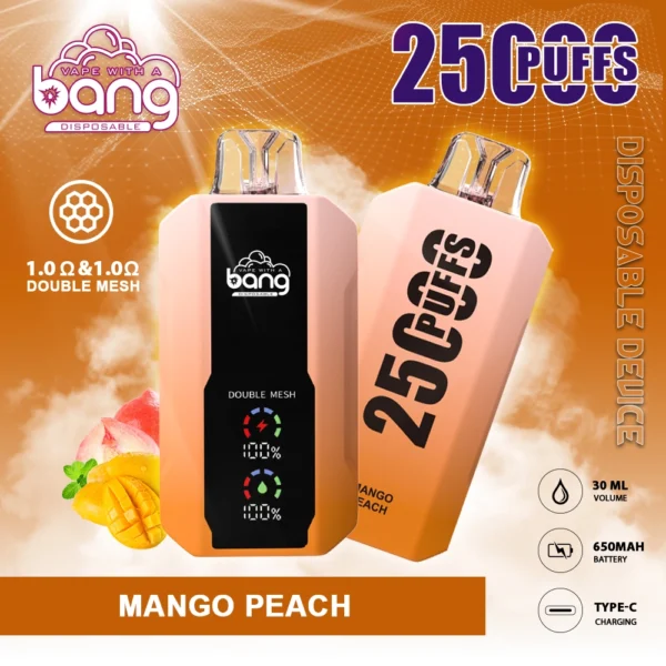 Bang 25000 Puffs 0% 2% 3% 5% ar zemu nikotīna saturu, atkārtoti uzlādējama vienreizlietojama Vapes pildspalva lielapjoma pirkšana vairumtirdzniecība — WINGVAPE – 2