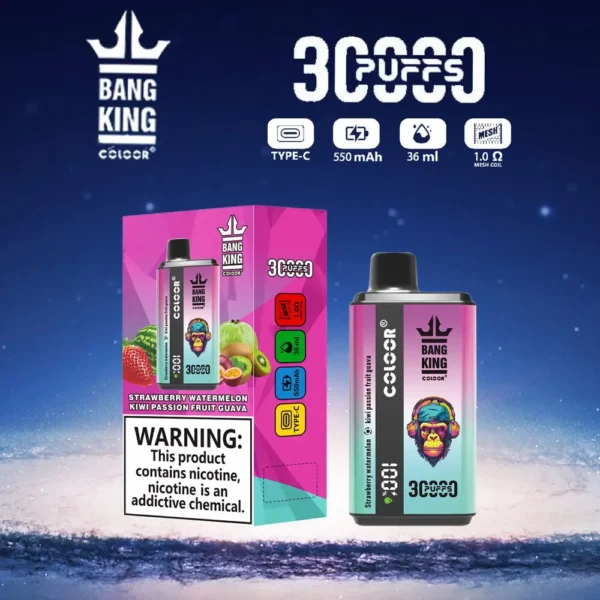 Bang King 30000 Puffs Double Flavor 0% 2% 3% 5% Low Nicotine Rechargeable Disposable Vapes Pen Bulk Buy Wholesale - WINGVAPE - 10