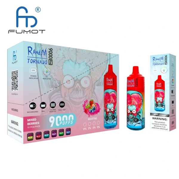 RandM Tornado 9000 PRO Puffs 0% 2% 3% 5% Low Nicotine Bulk Buy Rechargeable Disposable Vape Wholesale - WINGVAPE - 3
