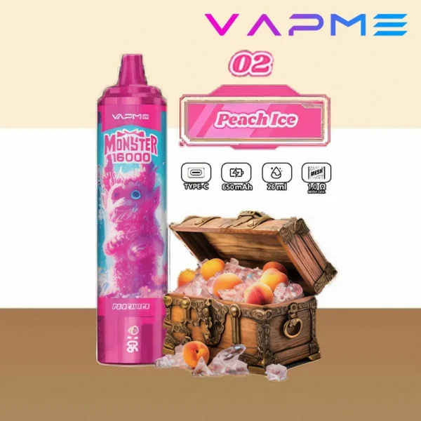 Vapme Monster 16000 Puffs 2% 5% Никотиновые перезаряжаемые одноразовые вейпы оптом купить оптом - WINGVAPE - 13