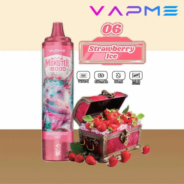 Vapme Monster 16000 Puffs 2% 5% Никотиновые перезаряжаемые одноразовые вейпы оптом купить оптом - WINGVAPE - 2