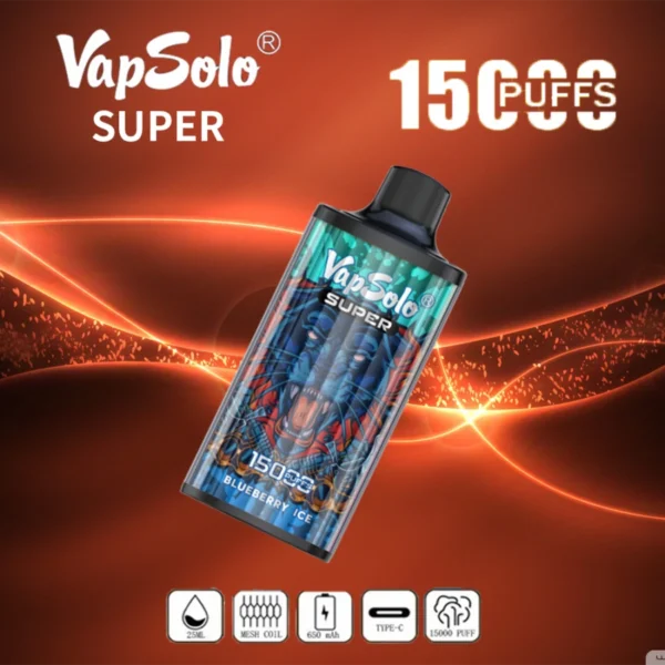 Vapsolo Super 15000 Puffs 2% 5% Alacsony nikotintartalmú tömeges vásárlás Újratölthető, eldobható Vapes toll nagykereskedés - WINGVAPE - 13