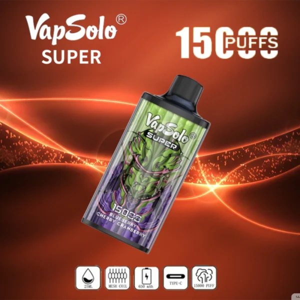 Vapsolo Super 15000 Puffs 2% 5% Alacsony nikotintartalmú Tömeges Vásárlás Újratölthető Eldobható Vapes Pen nagykereskedés - WINGVAPE - 14