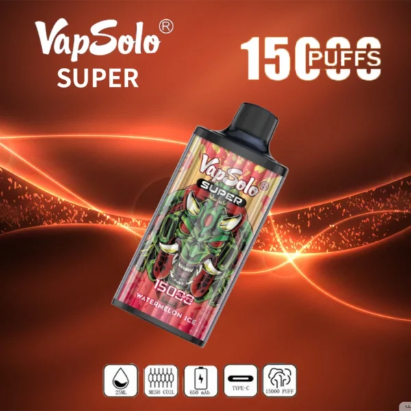 Vapsolo Super 15000 Puffs 2% 5% Alacsony nikotintartalmú Tömeges Vásárlás Újratölthető Eldobható Vapes Pen nagykereskedés - WINGVAPE - 5