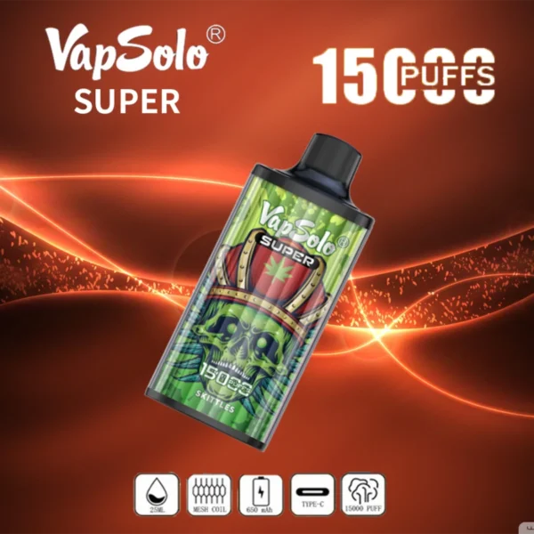 Vapsolo Super 15000 Puffs 2% 5% Alacsony nikotintartalmú Tömeges Vásárlás Újratölthető Eldobható Vapes Pen nagykereskedés - WINGVAPE - 8