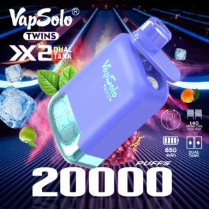 VapSolo Twins 20000 Puffs 2% 5% Low Nicotine Rechargeable Disposable Vapes Pen Bulk Buy Wholesale - WINGVAPE - 15