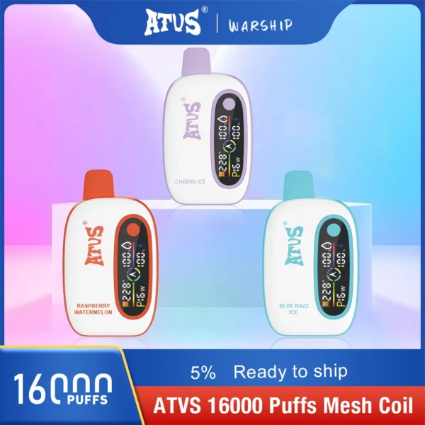 Atvs 16000 Puffs 2% 5% Genopladelige engangsvapes med lav nikotinindhold Pen Bulk Køb Engros - WINGVAPE - 1