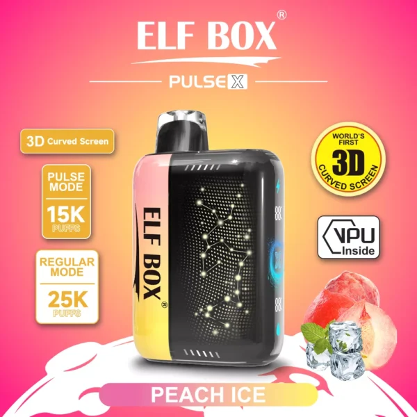Elf Box Pulse X 25000 Puffs Dual Mesh 0% 2% 3% 5% Low Nicotine 3D Curved LED Screen Rechargeable Disposable Vapes Pen Bulk Buy Wholesale - WINGVAPE - 7