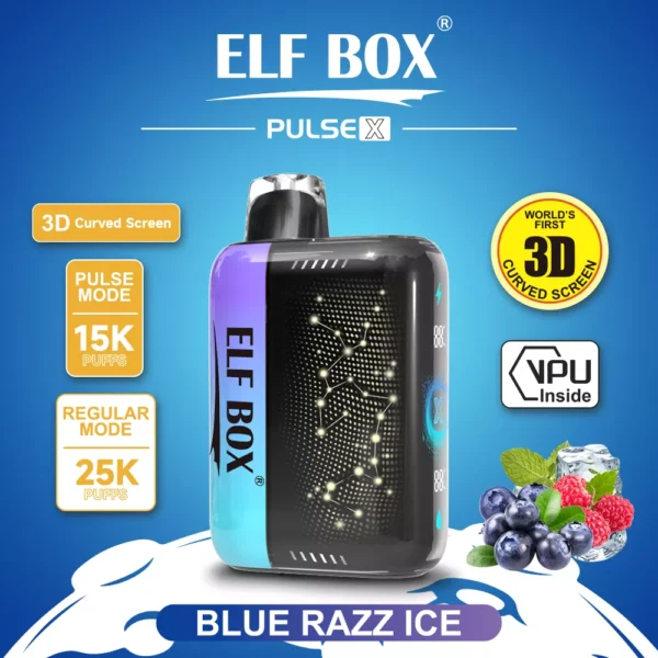 Elf Box Pulse X 25000 Puffs Dual Mesh 0% 2% 3% 5% Low Nicotine 3D Curved LED Screen Rechargeable Disposable Vapes Pen Bulk Buy Wholesale - WINGVAPE - 10
