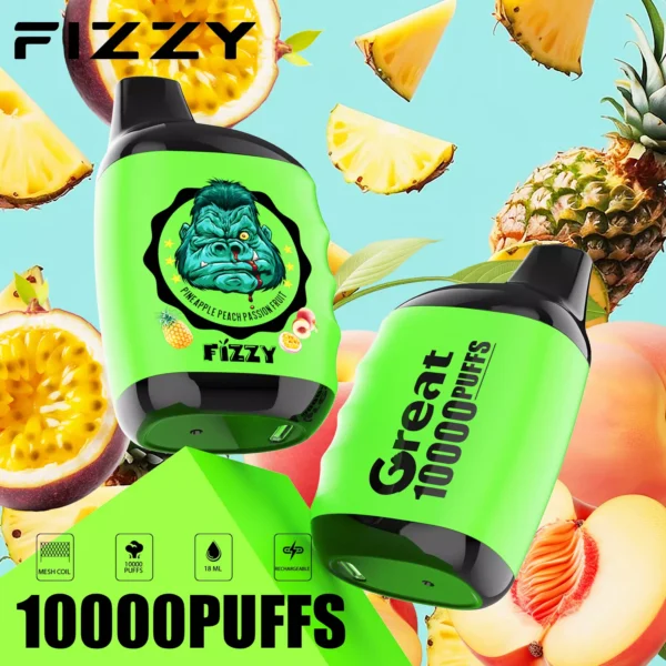 Fizzy Great 10000 Puffs 2% 5% ar zemu nikotīna saturu atkārtoti uzlādējama vienreizlietojama Vapes pildspalva lielapjoma pirkšana vairumtirdzniecība — WINGVAPE — 4