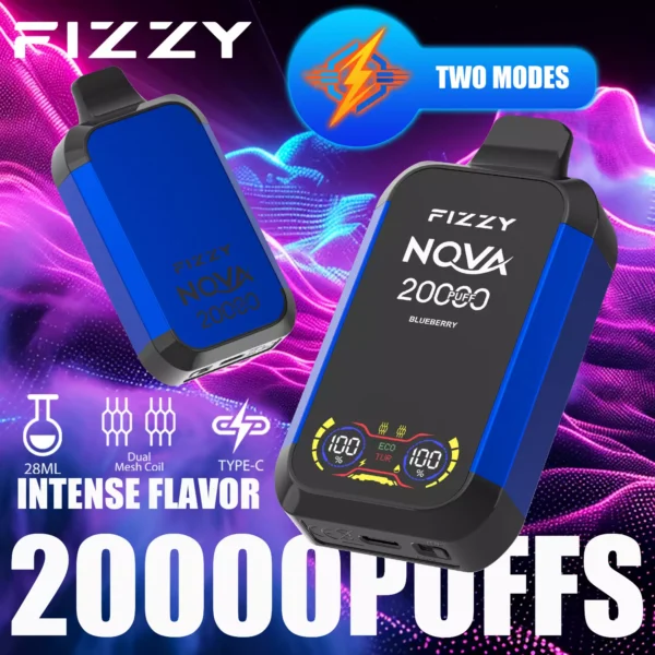Fizzy Nova 20000 Puffs Dual Mesh 2% 5% Alacsony nikotintartalmú Újratölthető Eldobható Vapes Pen Tömeges Vásárlás Nagyker - WINGVAPE - 7