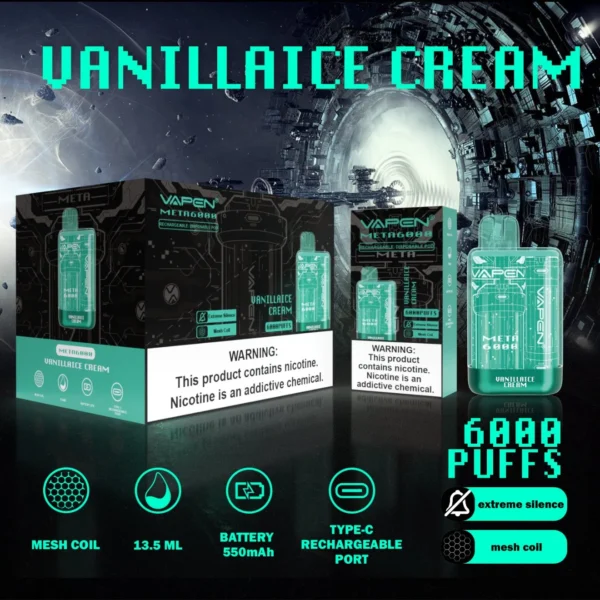 VAPEN Meta 6000 Puffs 2% 5% Low Nicotine Rechargeable Disposable Vapes Pen Bulk Buy Wholesale - WINGVAPE - 7