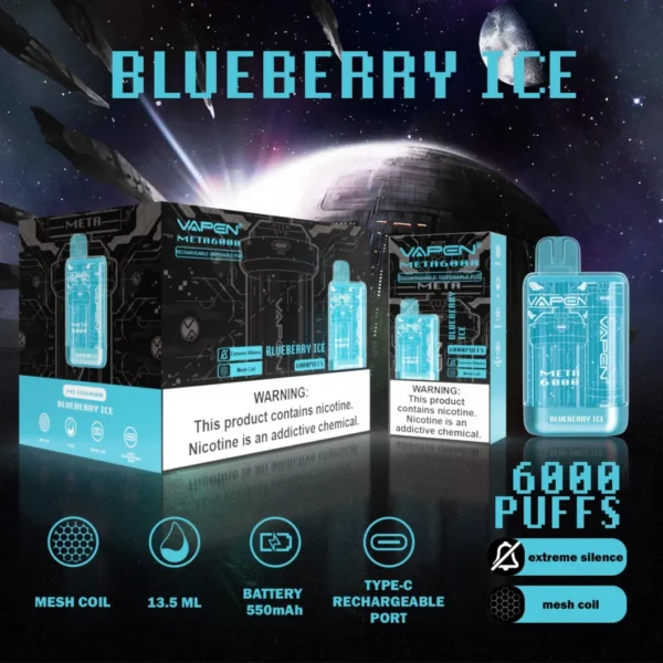 VAPEN Meta 6000 Puffs 2% 5% Low Nicotine Rechargeable Disposable Vapes Pen Bulk Buy Wholesale - WINGVAPE - 9