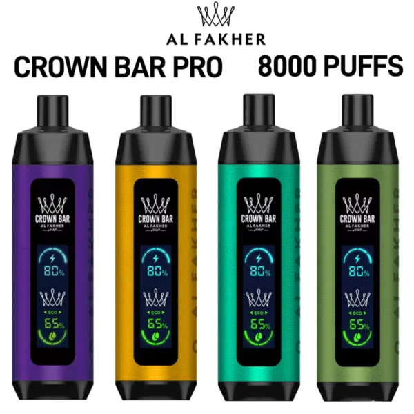 Al Fakher Crown Bar Big Cloud 8000 Pro Dual Mode Full Screen Low Nicotine Rechargeable Disposable Vapes Pen Bulk Buy Wholesale - European Warehouse Stock - WINGVAPE - 13