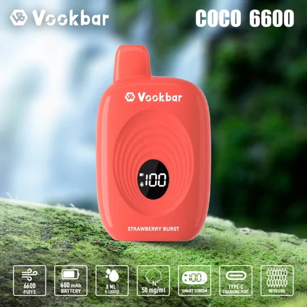 Vookbar Coco 6600 Puffs Digital Smart Screen 3% Penna per vaporizzatori usa e getta ricaricabile a basso contenuto di nicotina all'ingrosso Acquista all'ingrosso - WINGVAPE - 4