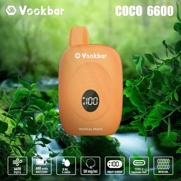 Vookbar Coco 6600 Puffs Digital Smart Screen 3% Penna per vaporizzatori usa e getta ricaricabile a basso contenuto di nicotina all'ingrosso Acquista all'ingrosso - WINGVAPE - 7