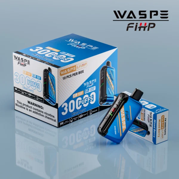 WASPE FIHP 30000 Puffs Dual Mesh 0% 2% 5% LED-ekraan Madala nikotiinisisaldusega Laetav ühekordselt kasutatav Vapes Pliiats hulgimüük - WINGVAPE - 14
