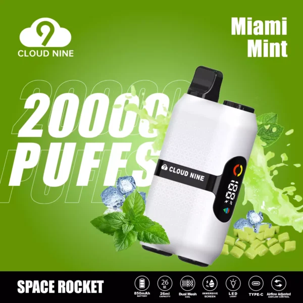 CLOUD NINE D33 20000 Puffs Écran immersif à double maille 5% Stylo à vape jetable rechargeable à faible teneur en nicotine en vrac Acheter en gros - WINGVAPE - 8