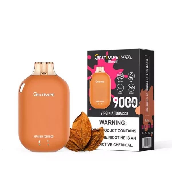 Grativape Boom 9000 Puffs 0% 2% 3% 5% Low Nicotine Rechargeable Disposable Vapes Pen Bulk Buy Wholesale - WINGVAPE - 9