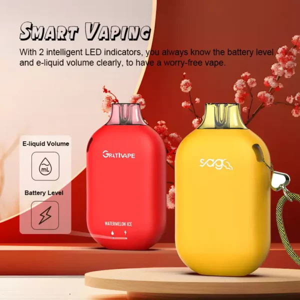 Grativape Boom 9000 Puffs 0% 2% 3% 5% Low Nicotine Rechargeable Disposable Vapes Pen Bulk Buy Wholesale - WINGVAPE - 4