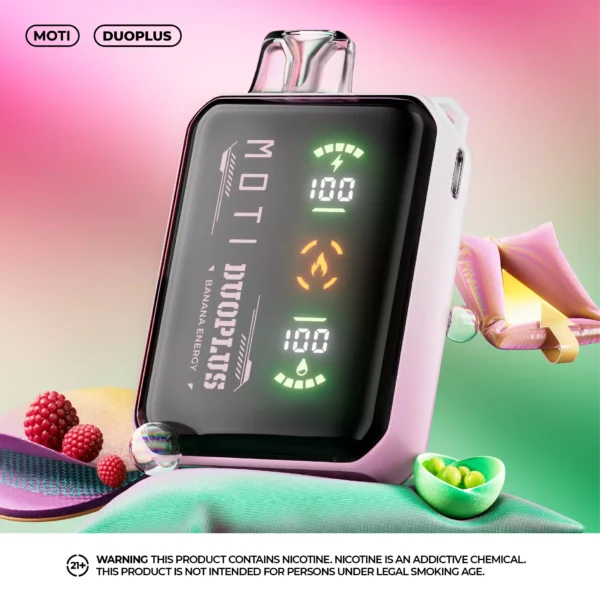 MOTI Duoplus 25000 Puffs Dual Mesh Smart Max Screen 3% Low Nicotine Rechargeable Disposable Vapes Pen Bulk Buy Wholesale - WINGVAPE - 1