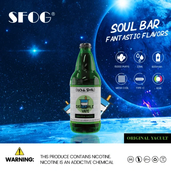 SFOG SOUL BAR 15000 Puffs RGB 5% Vapes desechables recargables con bajo contenido de nicotina Compra a granel al por mayor - WINGVAPE - 13