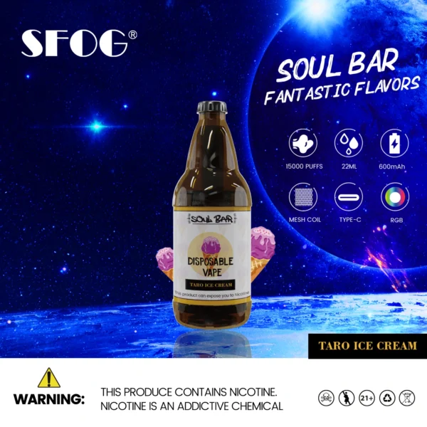 SFOG SOUL BAR 15000 Puffs RGB 5% Vapes desechables recargables con bajo contenido de nicotina Pluma Compra a granel al por mayor - WINGVAPE - 16